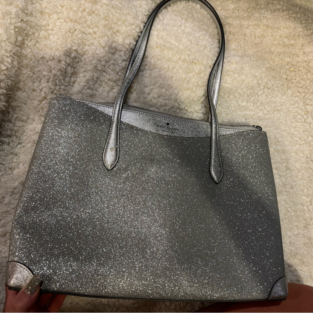 Sparkley silver Kate spade tote